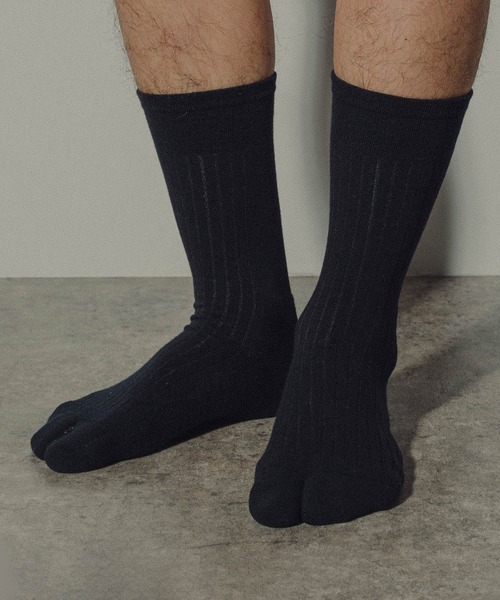 The Role design(ザロールデザイン)の「【 The Role design / ザ・ロールデザイン 】 PLANE RIB SOCKS MENS / プレーン リブソックス メンズ(ソックス/靴下・メンズ・ダークグリーン/ブラック/ブルー/ホワイト・FREE)」の3枚目の写真