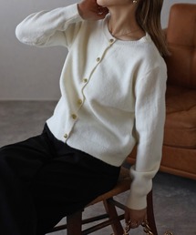 ap retro | ゴールドボタンニットカーディガン/金ボタンニットカーディガン(カーディガン/ボレロ)