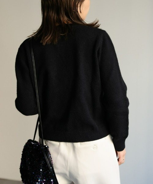 ap retro(アプレトロ)の「ゴールドボタンニットカーディガン/金ボタンニットカーディガン(カーディガン/ボレロ・レディース・ベージュ/ブラウン/アイボリー/グレー/ブラック・FREE)」の13枚目の写真