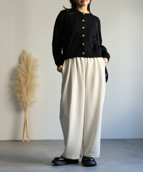 ap retro(アプレトロ)の「ゴールドボタンニットカーディガン/金ボタンニットカーディガン(カーディガン/ボレロ・レディース・ベージュ/ブラウン/アイボリー/グレー/ブラック・FREE)」の16枚目の写真