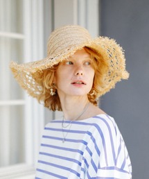 フリンジラフィアハット