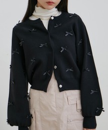 リボンニットカーディガン