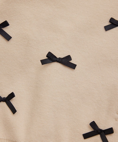 VIS（ビス）の「リボンニットカーディガン（カーディガン/ボレロ・レディース・グレー/キナリ/ブラック・FREE）」の8枚目の写真