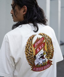 schott(�V���b�g)��Schott/�V���b�g/T-SHIRT "EAGLE AND RIBBON EMB"/�h�JT�V���c "�C�[�O�� �A���h ���{��"(T�V���c/�J�b�g�\�[)