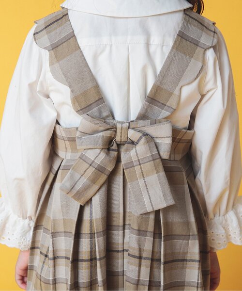 BREEZE フォーマル スカラップジャンスカ+フリルブラウス120 美品 BREEZE フォーマル スカラップジャンスカ+フリルブラウス120 美品