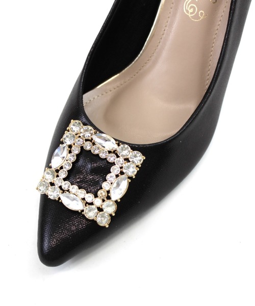 jurer（ジュレ）の「ポインテッドトゥビジューバックルパンプス（パンプス・レディース・ゴールド/プラチナム/ブラック・S/M/L/LL）」の10枚目の写真