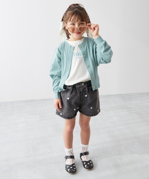 devirock（デビロック）の「UVカット ガールズ クルーネック カーディガン（カーディガン/ボレロ・キッズ・ブラック/パープル系4/ピンク系6/ベージュ/オレンジ系2/ホワイト/ライトグリーン/イエロー系1/杢グレー/グリーン系1・100cm/110cm/120cm/130cm/140cm/150cm/160cm）」の21枚目の写真