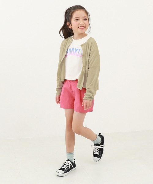 devirock（デビロック）の「UVカット ガールズ クルーネック カーディガン（カーディガン/ボレロ・キッズ・ブラック/パープル系4/ピンク系6/ベージュ/オレンジ系2/ホワイト/ライトグリーン/イエロー系1/杢グレー/グリーン系1・100cm/110cm/120cm/130cm/140cm/150cm/160cm）」の19枚目の写真