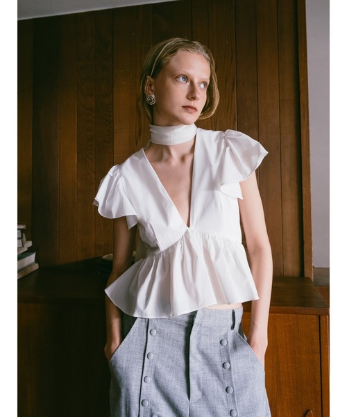 sahara（サハラ）の「2way Ruffle Dress（ワンピース・レディース・ブルー系その他/ブラック/ホワイト・FREE）」の4枚目の写真