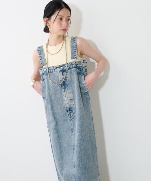 LARUTA(ラルータ)の「【LARUTA】サロペットスカート(ワンピース・レディース・ブルー系その他/ブラック/オフホワイト/ブラック系その他・MEDIUM/LARGE)」の11枚目の写真