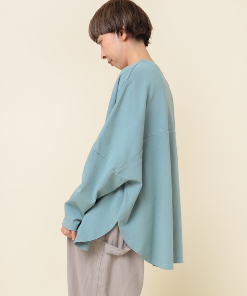 RNA-N(アールエヌエーエヌ)の「M2182 ヴィンテージコットンワイドプルオーバー(Tシャツ/カットソー・レディース・ブルーグリーン/イエロー/ブラック・MEDIUM)」の7枚目の写真