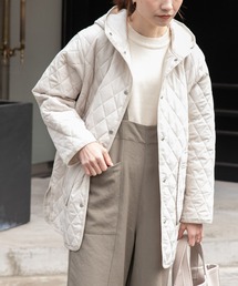 FORK&SPOON | FORK&SPOON　キルティングミドルフーディーコート(ダウンジャケット/コート)