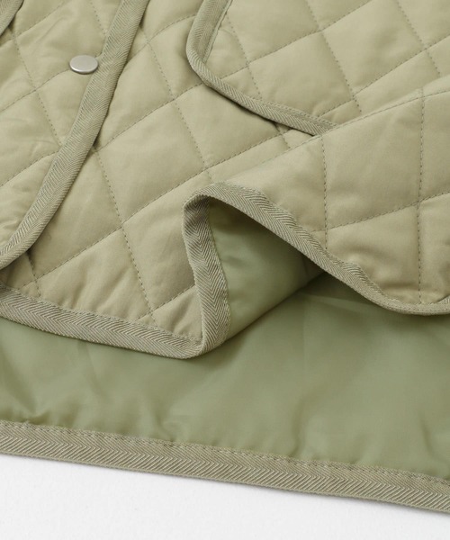FORK&SPOON(フォークアンドスプーン)の「FORK&SPOON キルティングミドルフーディーコート(ダウンジャケット/コート・レディース・アイボリー/グリーン系その他・1)」の13枚目の写真