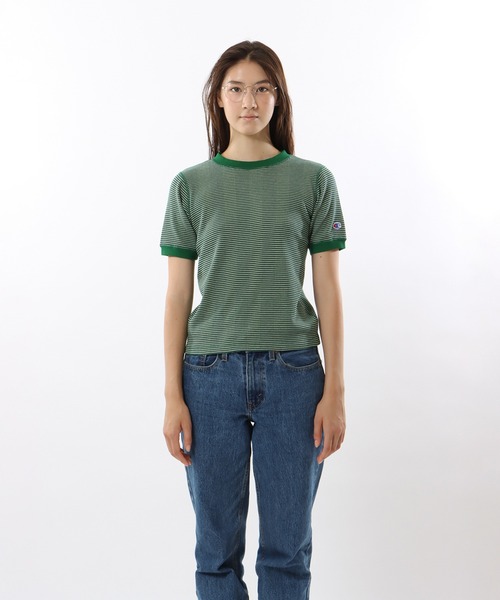 tシャツ 「Champion/チャンピオン」レディース ボーダーショートスリーブTシャツ レディース Champion（チャンピオン）の「【Champion/チャンピオン
