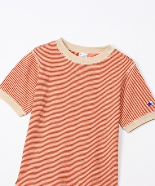 Champion(チャンピオン)の「【Champion/チャンピオン】レディース ボーダーショートスリーブTシャツ(Tシャツ/カットソー・レディース・オレンジ/ブルー系その他/グリーン・LARGE/MEDIUM)」の19枚目の写真