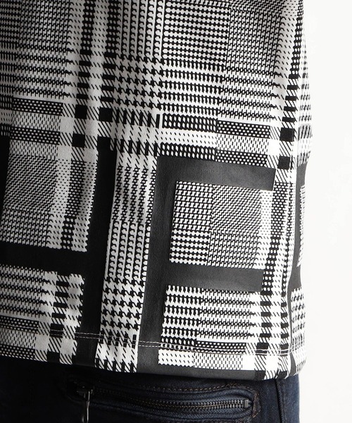 HIDEAWAYS NICOLE（ハイダウェイニコル）の「ビッグロゴ長袖Tシャツ（Tシャツ/カットソー・メンズ・チェック/オフホワイト/アッシュグレー/ブラック・MEDIUM/LARGE/X-LARGE）」の10枚目の写真