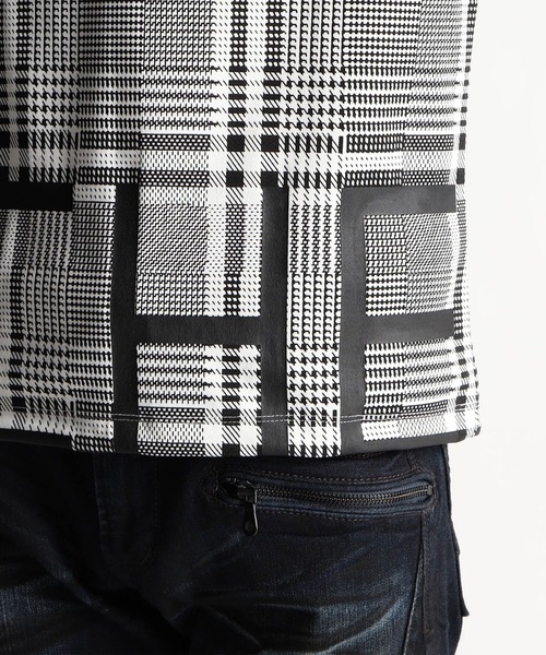 HIDEAWAYS NICOLE（ハイダウェイニコル）の「ビッグロゴ長袖Tシャツ（Tシャツ/カットソー・メンズ・チェック/オフホワイト/アッシュグレー/ブラック・MEDIUM/LARGE/X-LARGE）」の11枚目の写真