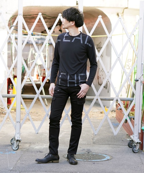 HIDEAWAYS NICOLE（ハイダウェイニコル）の「ビッグロゴ長袖Tシャツ（Tシャツ/カットソー・メンズ・チェック/オフホワイト/アッシュグレー/ブラック・MEDIUM/LARGE/X-LARGE）」の20枚目の写真