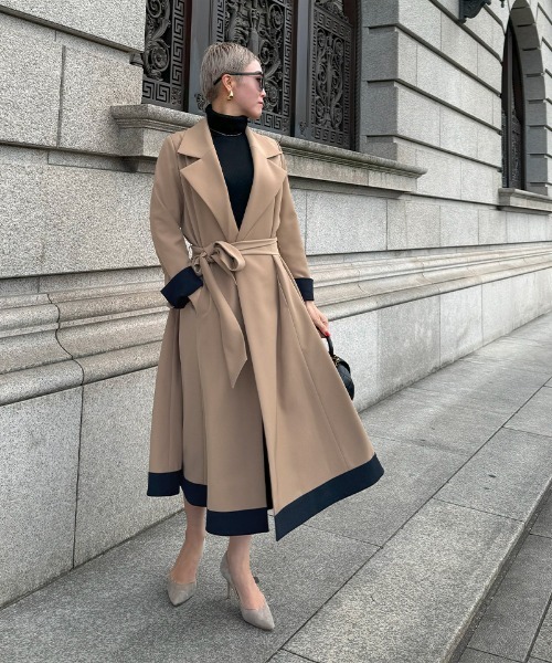 美品 JENNE ジェンヌ ライナー付きチェックトレンチコート Lサイズ ライナー付き フレアトレンチコート｜JENNE(ジェンヌ)公式通販：パリ