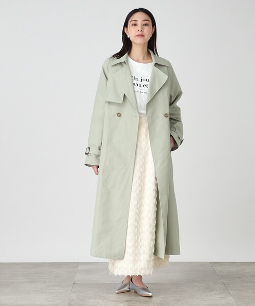 THE SHOP TK （ザ ショップ ティーケー ）の「◆ベーシックトレンチコート【手洗い可】（トレンチコート・レディース・ベージュ/グリーン系/グリーン系5・12/13）」の8枚目の写真