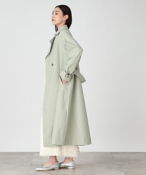 THE SHOP TK （ザ ショップ ティーケー ）の「◆ベーシックトレンチコート【手洗い可】（トレンチコート・レディース・ベージュ/グリーン系/グリーン系5・12/13）」の7枚目の写真
