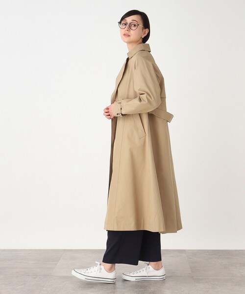 THE SHOP TK （ザ ショップ ティーケー ）の「◆ベーシックトレンチコート【手洗い可】（トレンチコート・レディース・ベージュ/グリーン系/グリーン系5・12/13）」の5枚目の写真
