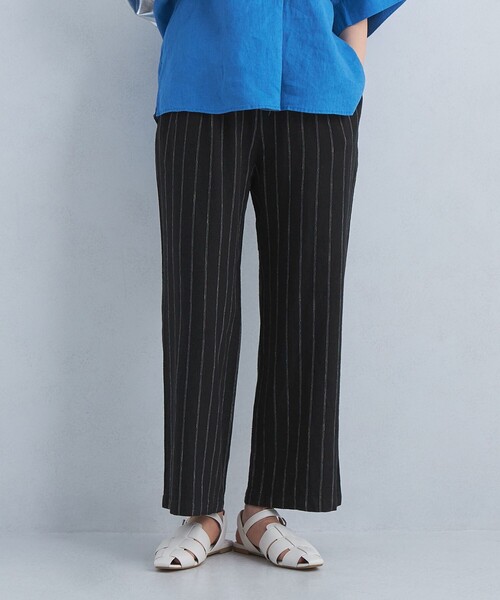 green label relaxing（グリーンレーベルリラクシング）の「［size SHORT/TALLあり］BREEZE LINEN ブリーズリネン ワイド パンツ（その他パンツ・レディース・ケリー/その他1/その他2/ブラック/その他3/ベージュ/レッド・SHORT/34/36/38/40/42/TALL/44）」の6枚目の写真