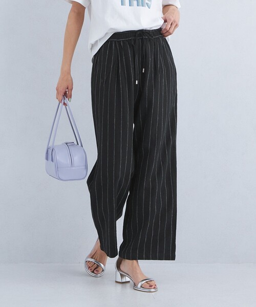 green label relaxing（グリーンレーベルリラクシング）の「［size SHORT/TALLあり］BREEZE LINEN ブリーズリネン ワイド パンツ（その他パンツ・レディース・ケリー/その他1/その他2/ブラック/その他3/ベージュ/レッド・SHORT/34/36/38/40/42/TALL/44）」の9枚目の写真