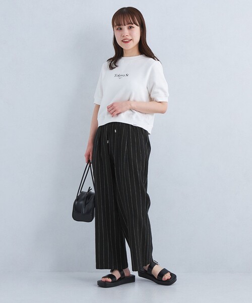 green label relaxing（グリーンレーベルリラクシング）の「［size SHORT/TALLあり］BREEZE LINEN ブリーズリネン ワイド パンツ（その他パンツ・レディース・ケリー/その他1/その他2/ブラック/その他3/ベージュ/レッド・SHORT/34/36/38/40/42/TALL/44）」の14枚目の写真