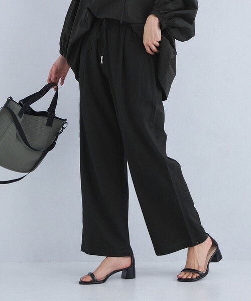 green label relaxing（グリーンレーベルリラクシング）の「［size SHORT/TALLあり］BREEZE LINEN ブリーズリネン ワイド パンツ（その他パンツ・レディース・ケリー/その他1/その他2/ブラック/その他3/ベージュ/レッド・SHORT/34/36/38/40/42/TALL/44）」の15枚目の写真