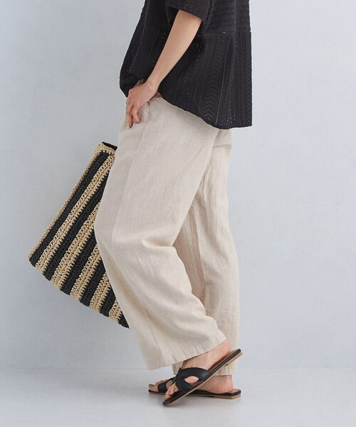 green label relaxing（グリーンレーベルリラクシング）の「［size SHORT/TALLあり］BREEZE LINEN ブリーズリネン ワイド パンツ（その他パンツ・レディース・ケリー/その他1/その他2/ブラック/その他3/ベージュ/レッド・SHORT/34/36/38/40/42/TALL/44）」の17枚目の写真