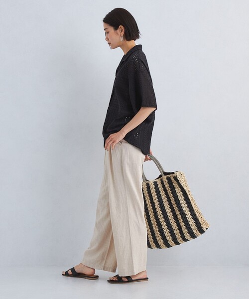 green label relaxing（グリーンレーベルリラクシング）の「［size SHORT/TALLあり］BREEZE LINEN ブリーズリネン ワイド パンツ（その他パンツ・レディース・ケリー/その他1/その他2/ブラック/その他3/ベージュ/レッド・SHORT/34/36/38/40/42/TALL/44）」の19枚目の写真