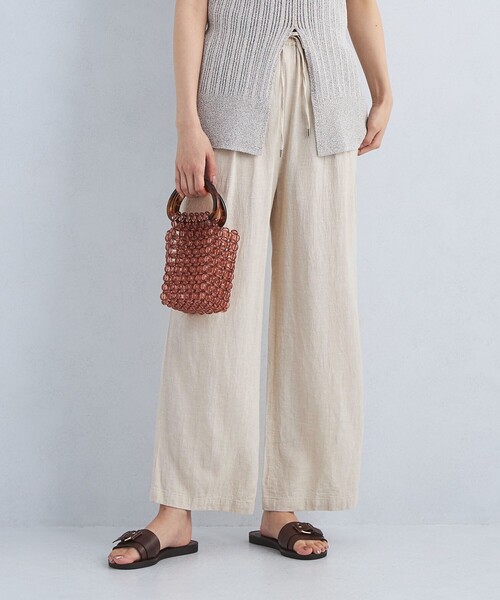 green label relaxing（グリーンレーベルリラクシング）の「［size SHORT/TALLあり］BREEZE LINEN ブリーズリネン ワイド パンツ（その他パンツ・レディース・ケリー/その他1/その他2/ブラック/その他3/ベージュ/レッド・SHORT/34/36/38/40/42/TALL/44）」の20枚目の写真