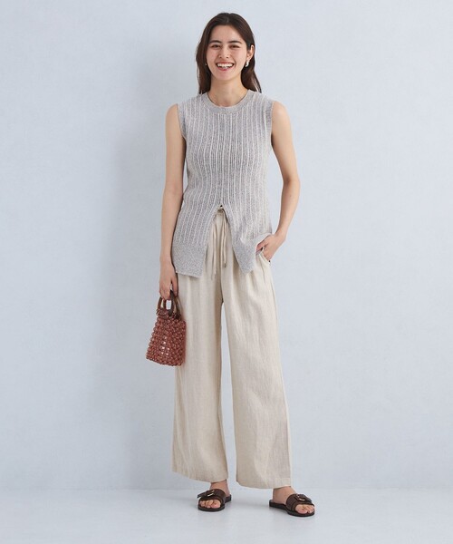 green label relaxing（グリーンレーベルリラクシング）の「［size SHORT/TALLあり］BREEZE LINEN ブリーズリネン ワイド パンツ（その他パンツ・レディース・ケリー/その他1/その他2/ブラック/その他3/ベージュ/レッド・SHORT/34/36/38/40/42/TALL/44）」の22枚目の写真