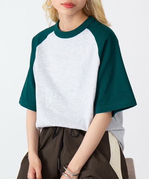 United Athle（ユナイテッドアスレ）の「【United Athle】5.6オンス ラグランTシャツ 半袖 5041（Tシャツ/カットソー・メンズ・アイボリー系1/ホワイト×パープル/ライトグレー系2/アイボリー系2/ホワイト×ブラック/ライトグレー系1/ライトグレー系3・M/XL/L）」の4枚目の写真