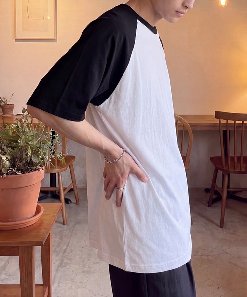 United Athle（ユナイテッドアスレ）の「【United Athle】5.6オンス ラグランTシャツ 半袖 5041（Tシャツ/カットソー・メンズ・アイボリー系1/ホワイト×パープル/ライトグレー系2/アイボリー系2/ホワイト×ブラック/ライトグレー系1/ライトグレー系3・M/XL/L）」の19枚目の写真