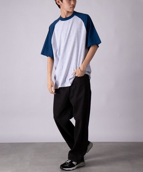 United Athle（ユナイテッドアスレ）の「【United Athle】5.6オンス ラグランTシャツ 半袖 5041（Tシャツ/カットソー・メンズ・アイボリー系1/ホワイト×パープル/ライトグレー系2/アイボリー系2/ホワイト×ブラック/ライトグレー系1/ライトグレー系3・M/XL/L）」の11枚目の写真