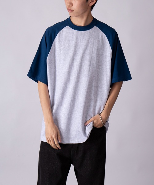 United Athle（ユナイテッドアスレ）の「【United Athle】5.6オンス ラグランTシャツ 半袖 5041（Tシャツ/カットソー・メンズ・アイボリー系1/ホワイト×パープル/ライトグレー系2/アイボリー系2/ホワイト×ブラック/ライトグレー系1/ライトグレー系3・M/XL/L）」の14枚目の写真