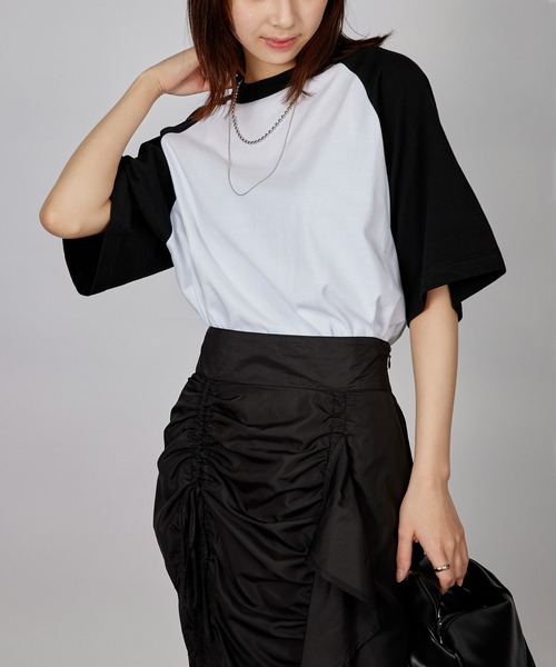 United Athle（ユナイテッドアスレ）の「【United Athle】5.6オンス ラグランTシャツ 半袖 5041（Tシャツ/カットソー・メンズ・アイボリー系1/ホワイト×パープル/ライトグレー系2/アイボリー系2/ホワイト×ブラック/ライトグレー系1/ライトグレー系3・M/XL/L）」の18枚目の写真