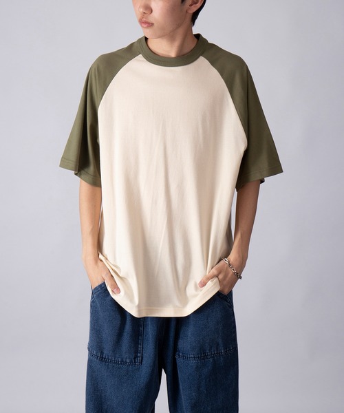 United Athle（ユナイテッドアスレ）の「【United Athle】5.6オンス ラグランTシャツ 半袖 5041（Tシャツ/カットソー・メンズ・アイボリー系1/ホワイト×パープル/ライトグレー系2/アイボリー系2/ホワイト×ブラック/ライトグレー系1/ライトグレー系3・M/XL/L）」の17枚目の写真