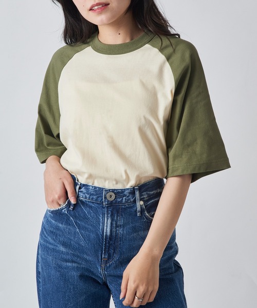 United Athle（ユナイテッドアスレ）の「【United Athle】5.6オンス ラグランTシャツ 半袖 5041（Tシャツ/カットソー・メンズ・アイボリー系1/ホワイト×パープル/ライトグレー系2/アイボリー系2/ホワイト×ブラック/ライトグレー系1/ライトグレー系3・M/XL/L）」の22枚目の写真