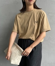 [FRED PERRY/フレッドペリー] ワンポイントロゴ刺繍 ショートスリーブリンガーTシャツ