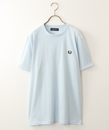 [FRED PERRY/フレッドペリー] ワンポイントロゴ刺繍 ショートスリーブリンガーTシャツ