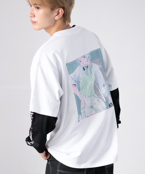 improves(インプローブス)の「デジタルプリント 半袖&長袖 アンサンブル Tシャツ(Tシャツ/カットソー・メンズ・ブルー/ブラック/ホワイト・MEDIUM/LARGE)」の2枚目の写真