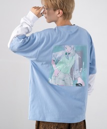 improves（インプローブス）の「デジタルプリント 半袖＆長袖 アンサンブル Tシャツ（Tシャツ/カットソー）」