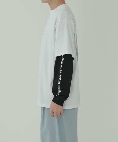 improves(インプローブス)の「デジタルプリント 半袖&長袖 アンサンブル Tシャツ(Tシャツ/カットソー・メンズ・ブルー/ブラック/ホワイト・MEDIUM/LARGE)」の5枚目の写真