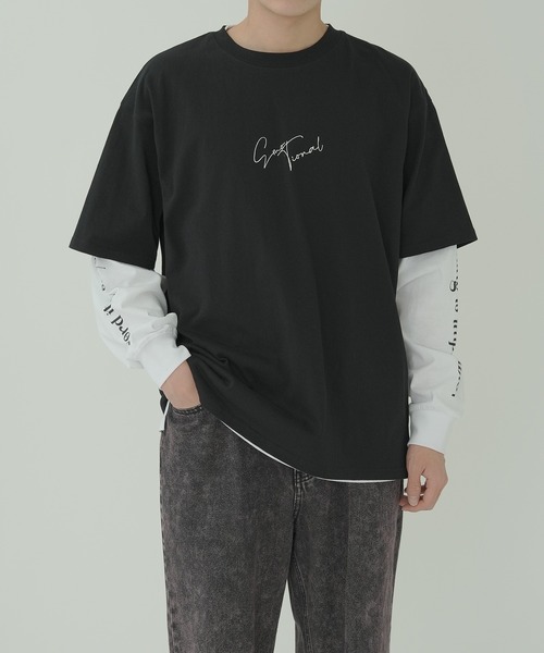 improves(インプローブス)の「デジタルプリント 半袖&長袖 アンサンブル Tシャツ(Tシャツ/カットソー・メンズ・ブルー/ブラック/ホワイト・MEDIUM/LARGE)」の7枚目の写真