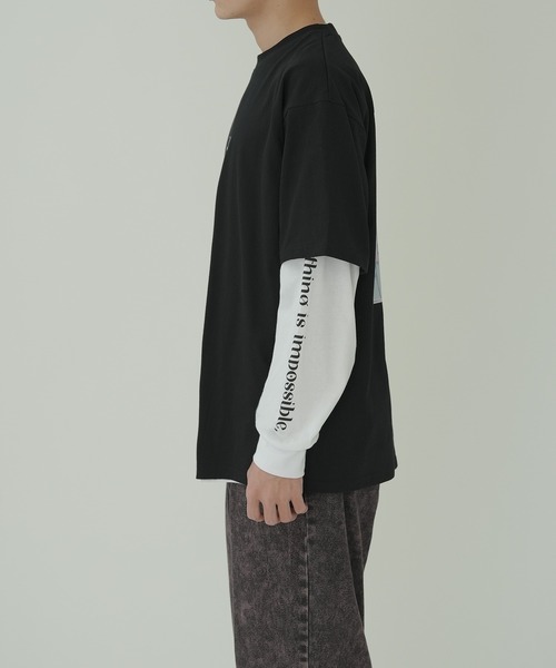 improves(インプローブス)の「デジタルプリント 半袖&長袖 アンサンブル Tシャツ(Tシャツ/カットソー・メンズ・ブルー/ブラック/ホワイト・MEDIUM/LARGE)」の8枚目の写真