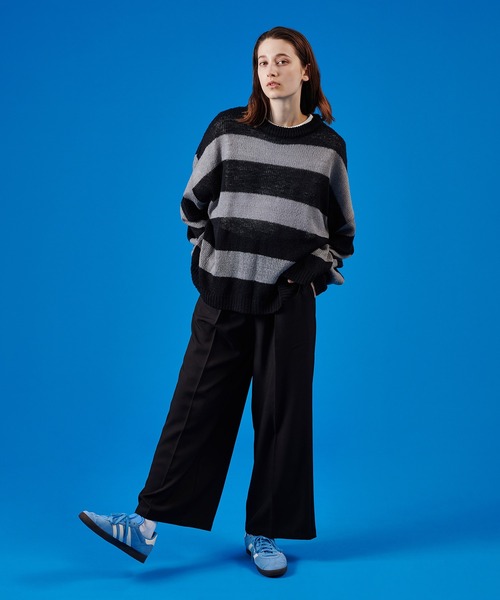 【新品】WIND AND SEA MESH-KNIT ブラック ニットセーター WIND AND SEA ブラックメッシュニットセーター SEAロゴ