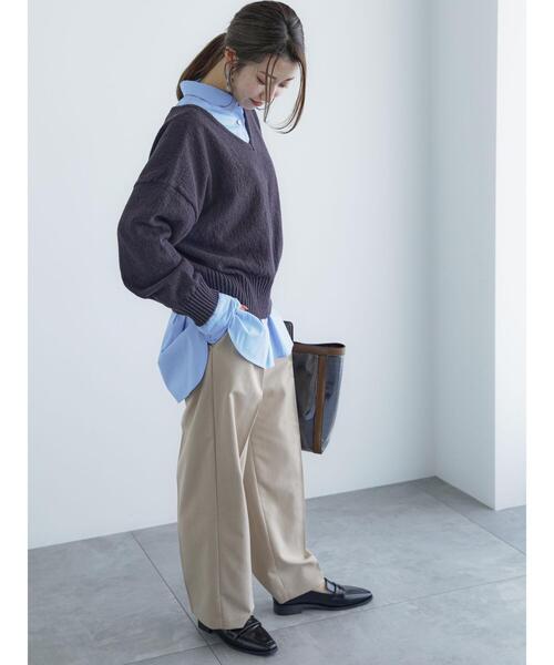 Te chichi（テチチ）の「ダブルタックワイドスラックスパンツ（セットアップ可）（その他パンツ・レディース・カーキ/ベージュ・M/S）」の6枚目の写真